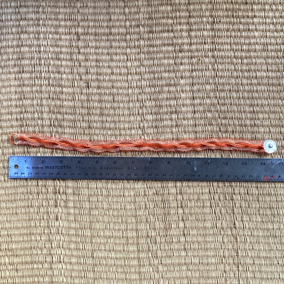 Hand beaded choker in lovely oranges - Picture 2 of 4